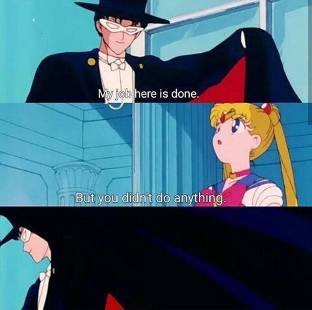 tuxedo mask decoupling his self worth from his productivity